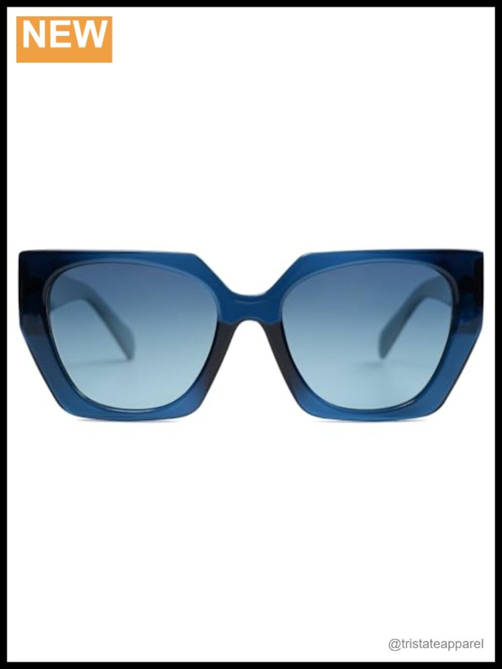 Oversized Polarized Square Cateye Sunglasses UV400 TAC Lens Full-Frame